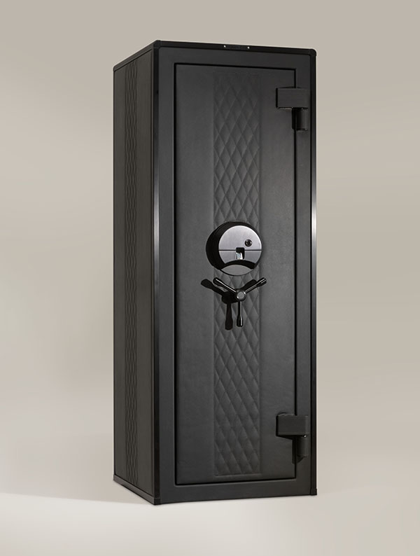 6024 bespoke black on black leather safe